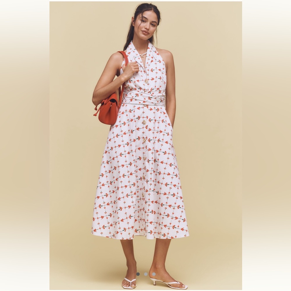 NWT Hutch Alessia Sleeveless Halter Midi Dress